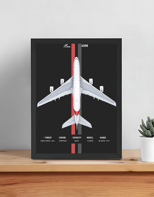 A380 Majesty - Premium Aviation Poster | Airbus Superjumbo Art